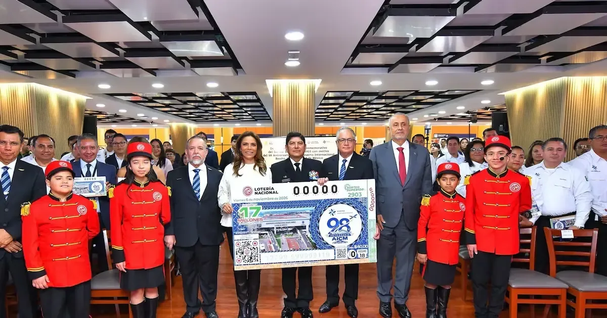 El billete conmemorativo del AICM tiene un premio mayor de 17 millones de pesos.