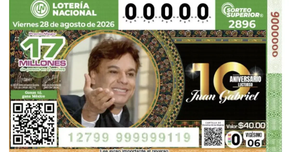 El Sorteo Superior 2896 entregó 17 millones de pesos y además reconoció la memoria de Juan Gabriel.