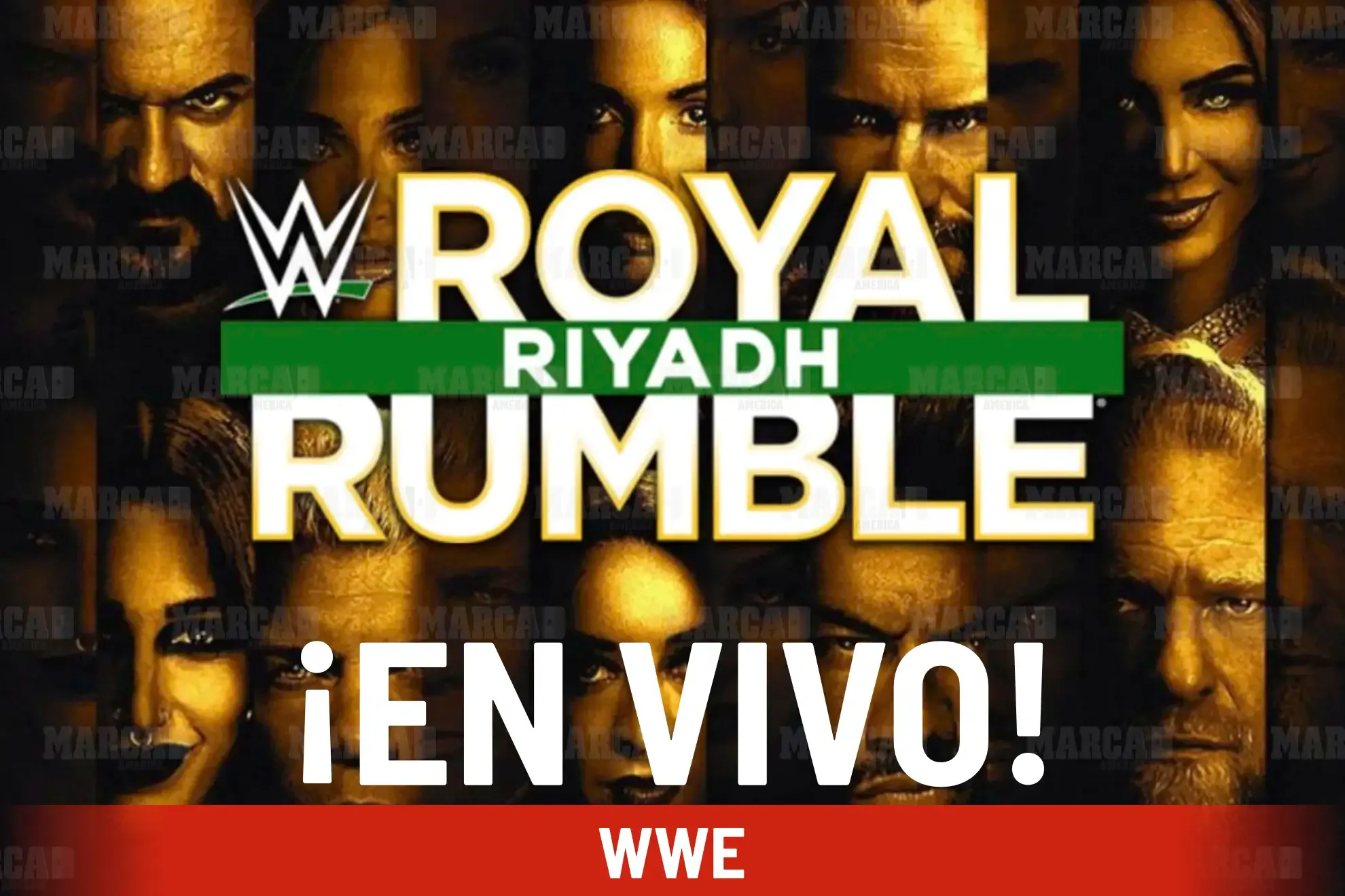 Luchadores listos para el Royal Rumble 2026 en Riyadh, Arabia Saudita.
