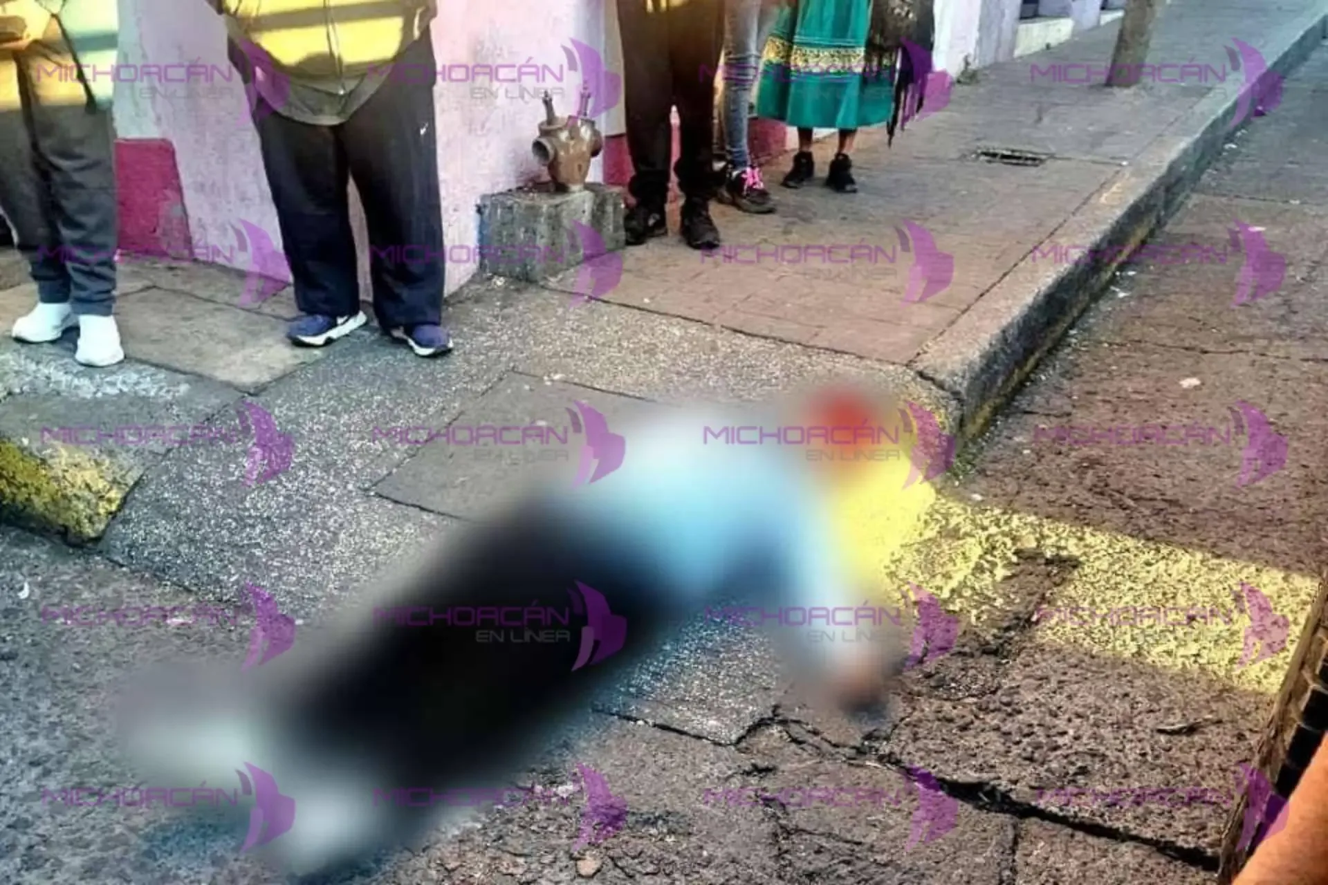 Lugar del ataque armado en el centro de Uruapan, Michoacán.