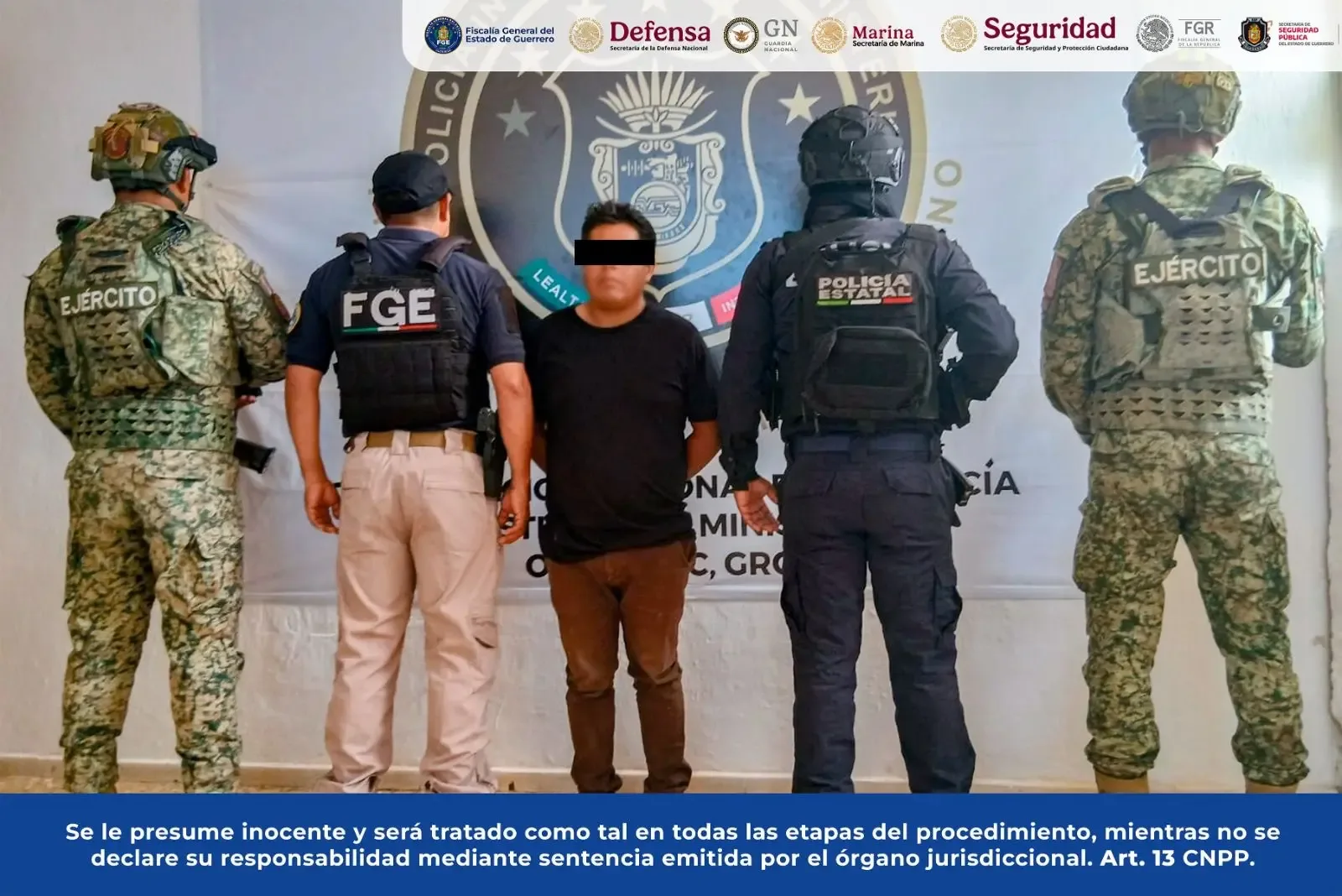 Luis “N” detenido por la Fiscalía en relación con el homicidio de sus padres.