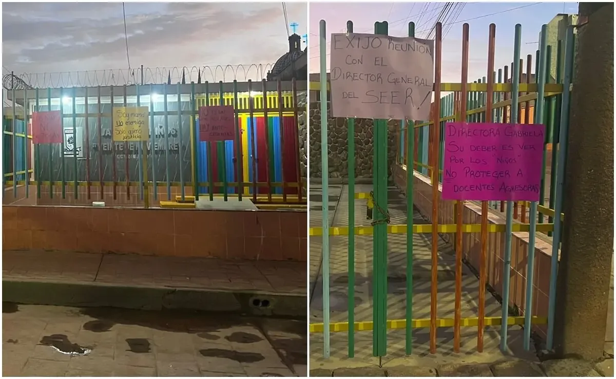 La manifestación exige justicia y medidas adecuadas ante la presunta violencia en el plantel educativo.