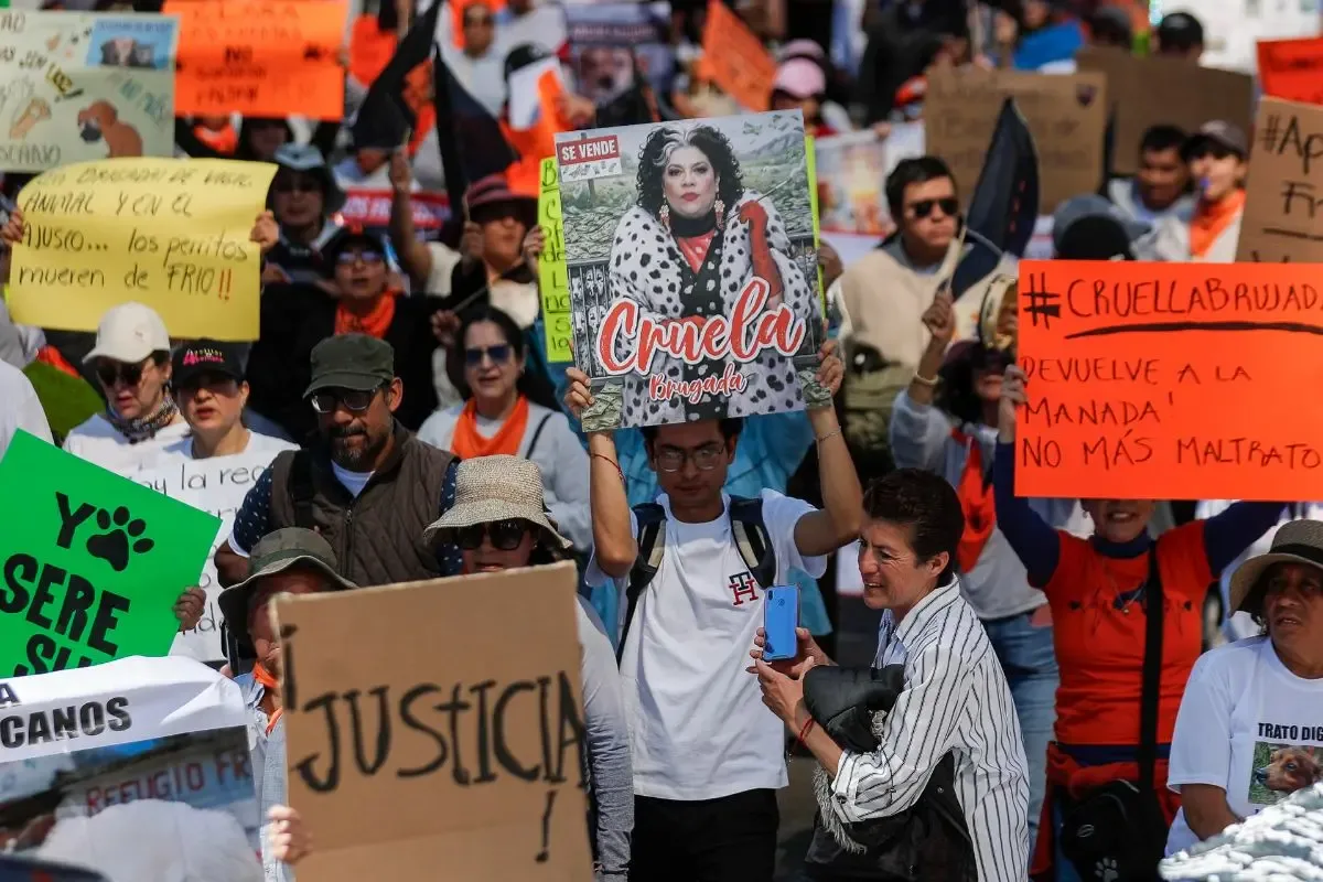 Manifestantes exigen justicia por el Refugio Franciscano en CDMX.