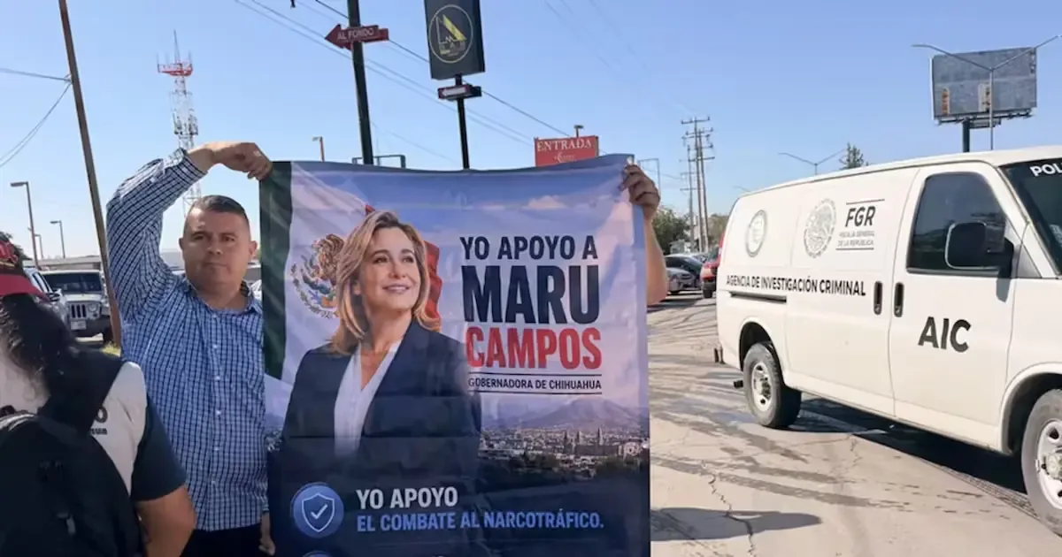 Un grupo de ciudadanos se manifiesta en Chihuahua, exigiendo respaldo ante amenazas políticas.