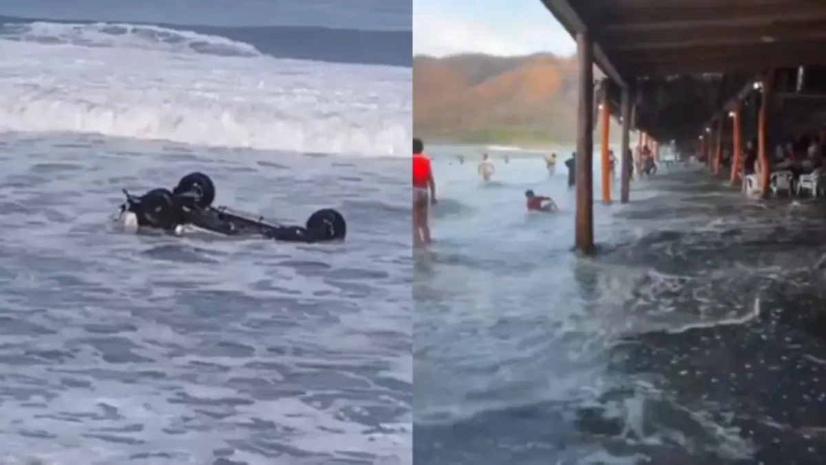 Las intensas marejadas ponen en alerta a turistas en diversas costas.