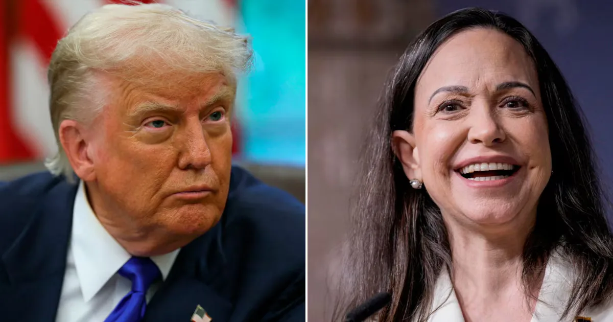 María Corina Machado llega a la Casa Blanca para reunirse con Donald Trump.