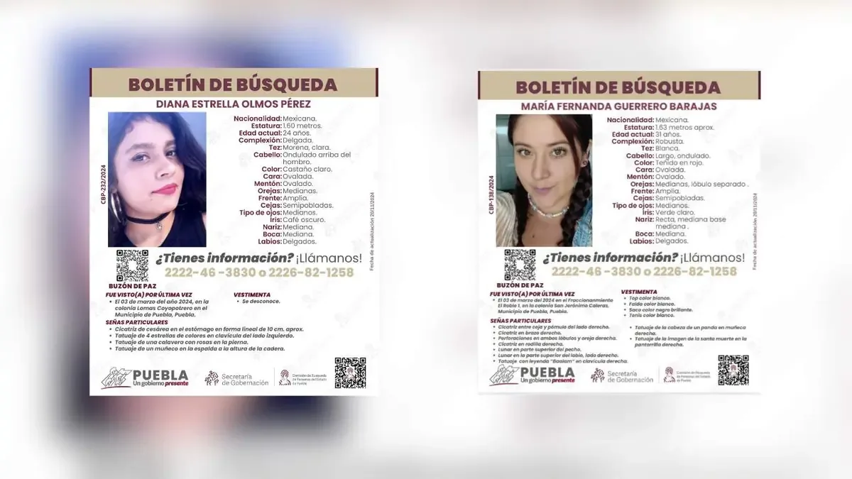 María Fernanda Guerrero y Diana Olmos fueron vistas por última vez hace dos años en una fiesta de cumpleaños.