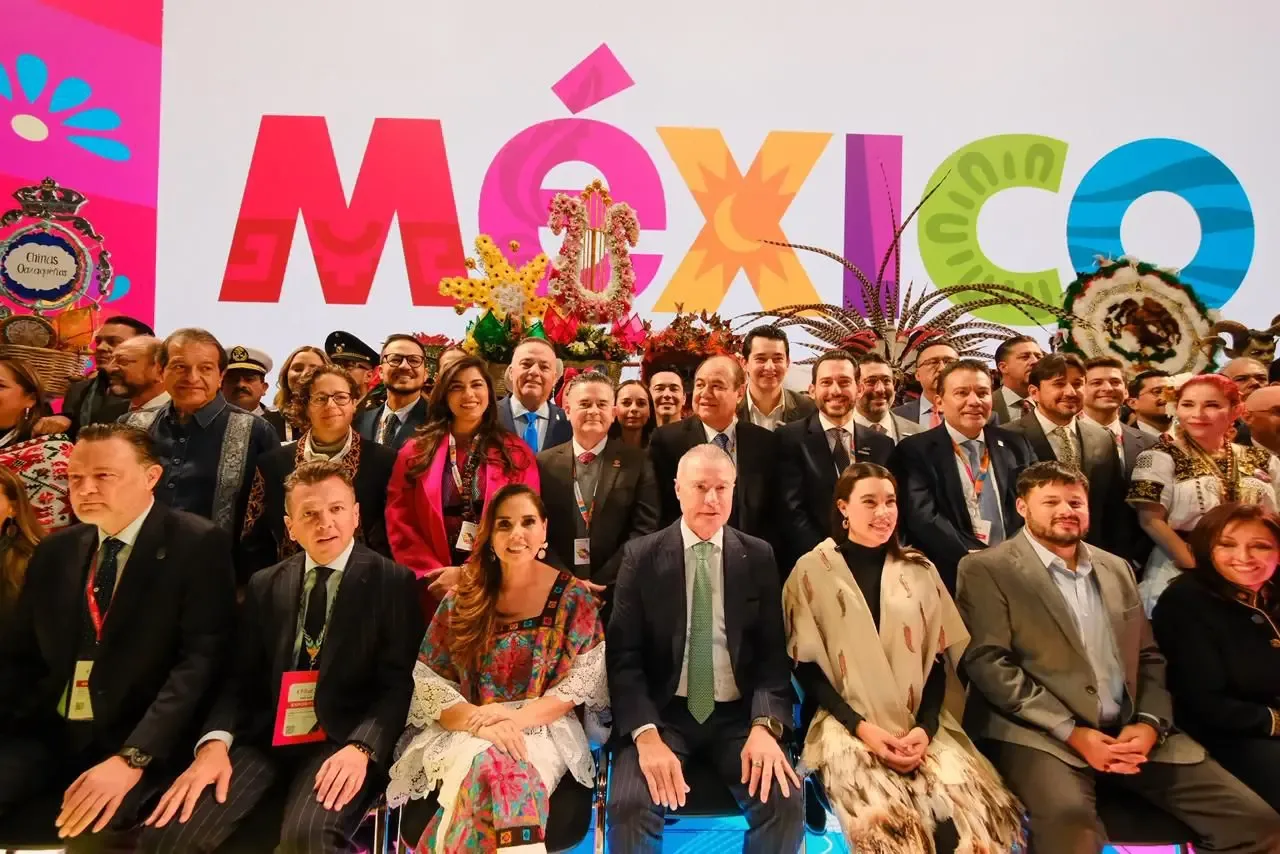 Mara Lezama en la inauguración del pabellón de México en la Feria Fitur 2026.