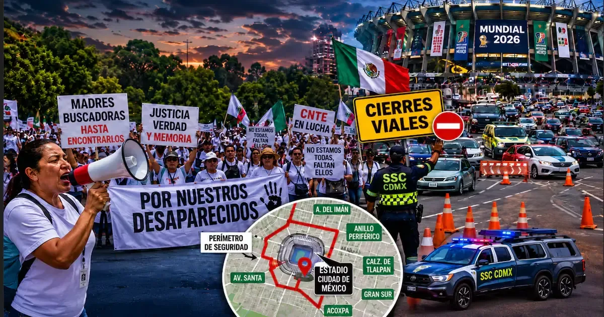 La Ciudad de México se enfrenta a marchas y cierres viales durante la inauguración del Mundial, afectando la movilidad y el acceso al estadio.