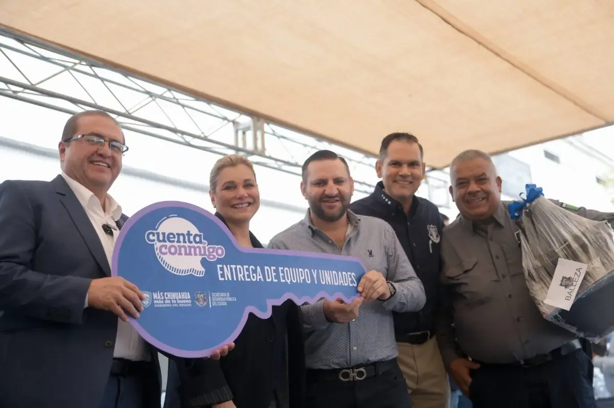 La Gobernadora de Chihuahua invierte en el equipamiento policial para garantizar la seguridad en la región sur.