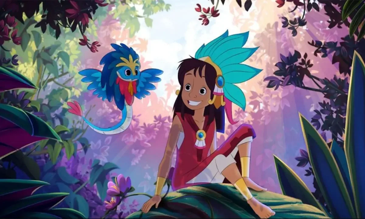 La película animada destaca elementos de la mitología mexica y el muralismo mexicano.