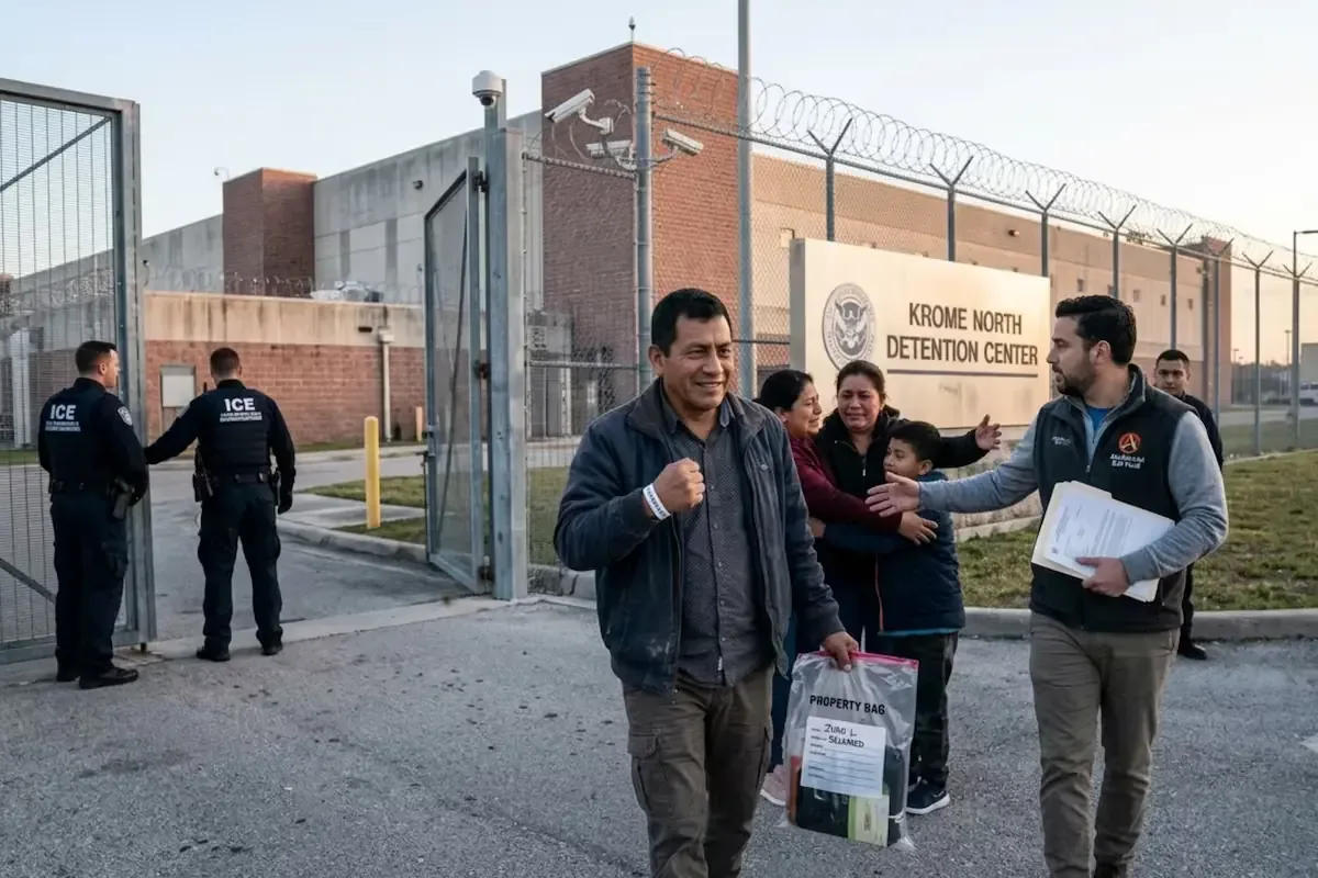 Un fallo judicial permite que ciertos migrantes pidan fianza después de un periodo de detención prolongado.