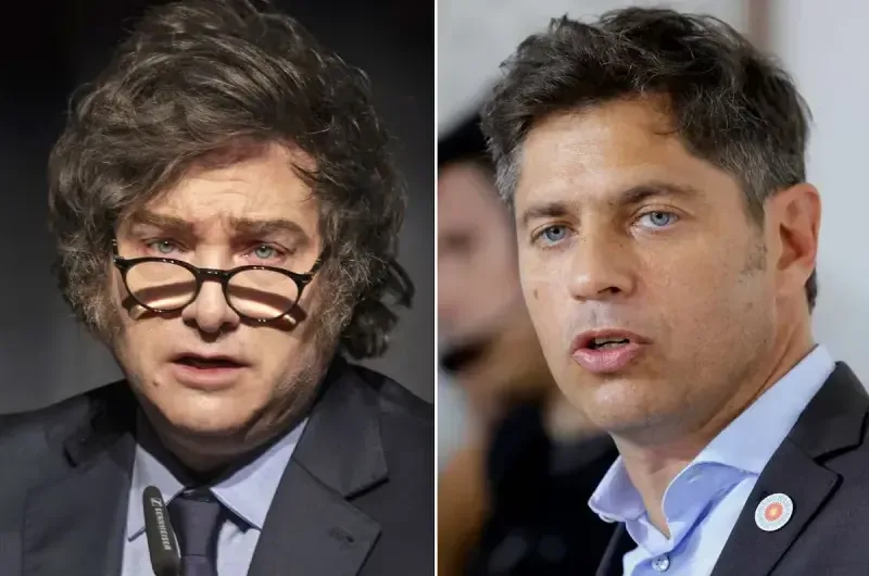 Javier Milei supera a Axel Kicillof en intención de voto, según un promedio de doce encuestas recientes.