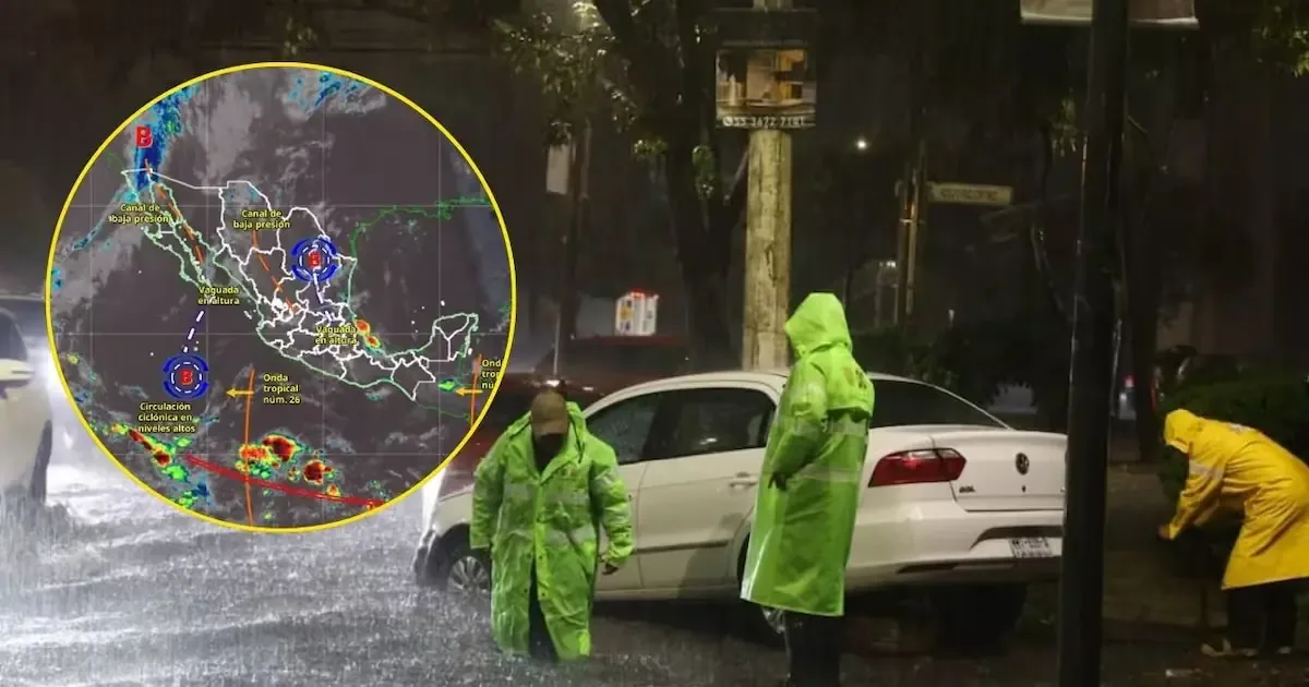 El monzón mexicano y sistemas atmosféricos provocarán lluvias intensas y temperaturas peligrosas en diversas regiones.