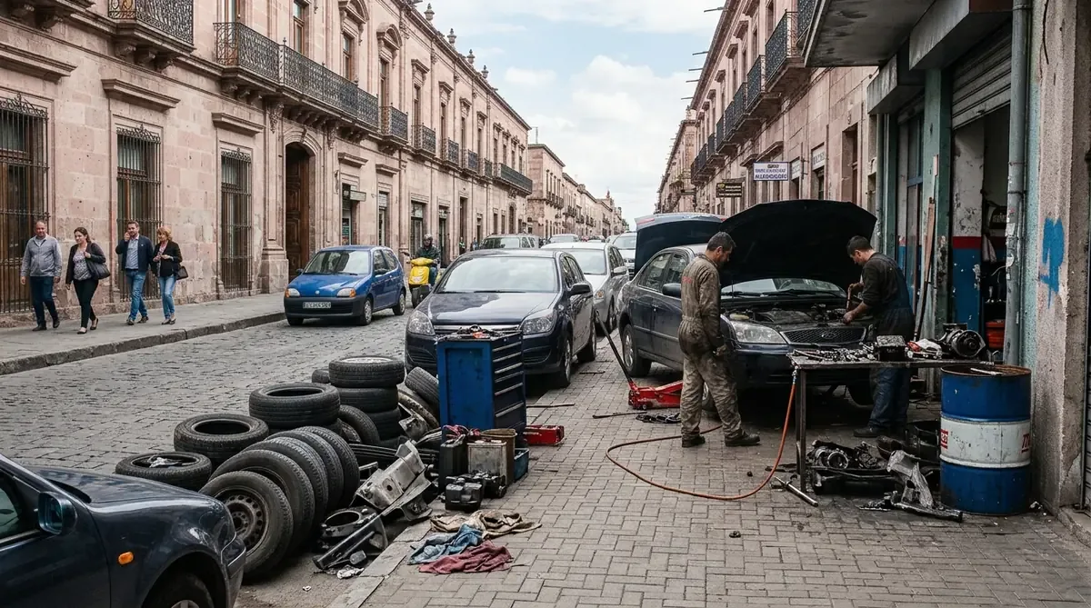 La ocupación indebida de vías públicas afecta el tráfico peatonal y vehicular en la capital michoacana.