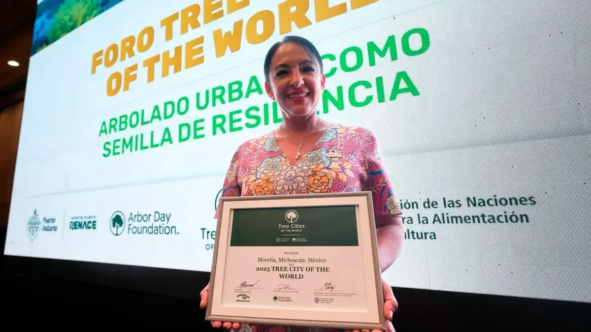 La capital de Michoacán logra un reconocimiento por su compromiso con el medio ambiente y la gestión del arbolado urbano.