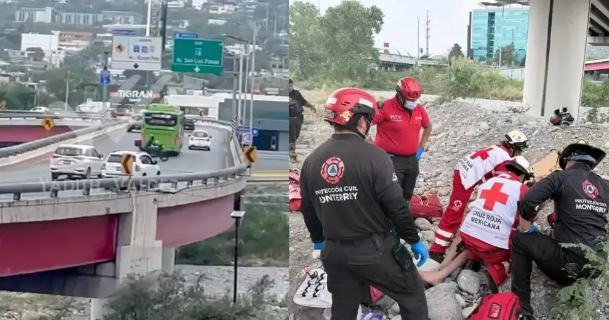 Un hombre resultó gravemente herido tras caer del puente Zaragoza, mientras se investigan las causas del accidente.