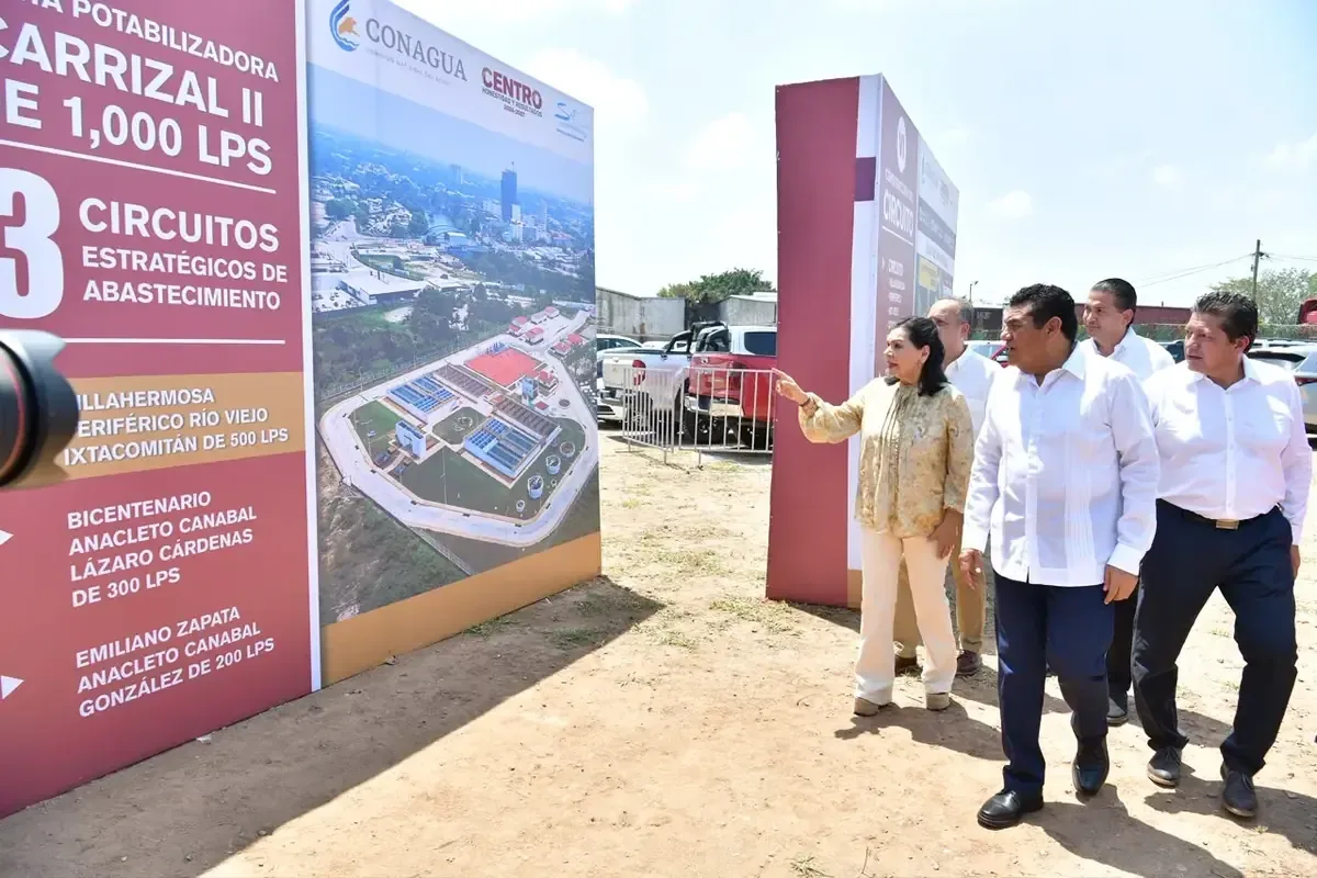 La nueva línea de conducción resuelve el desabasto histórico en Villahermosa.
