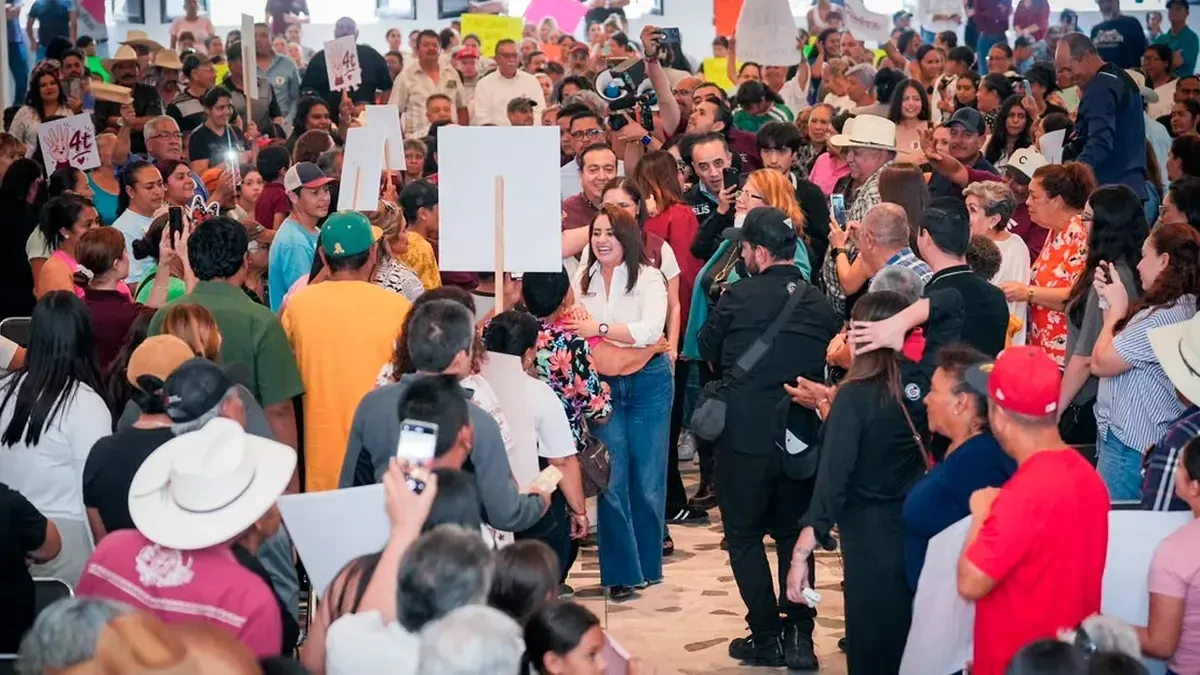 La aspirante a líder de la Cuarta Transformación refuerza su base de apoyo en su recorrido por el estado.