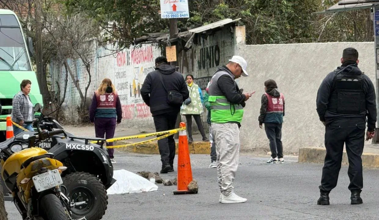 Mujer muere atropellada por transporte público en Xochimilco.