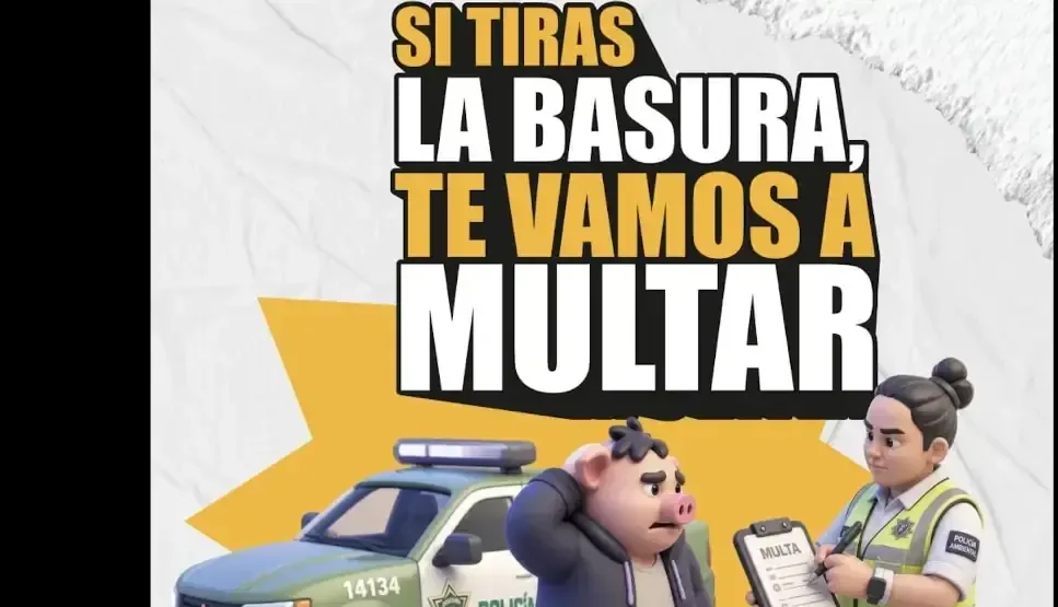 La campaña “Tómala Cochino” busca reducir la contaminación y mejorar espacios públicos a través de sanciones.
