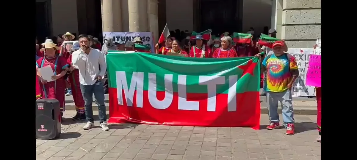 Activistas del MULTI piden la liberación de Macario García Merino, a quien consideran un preso político.
