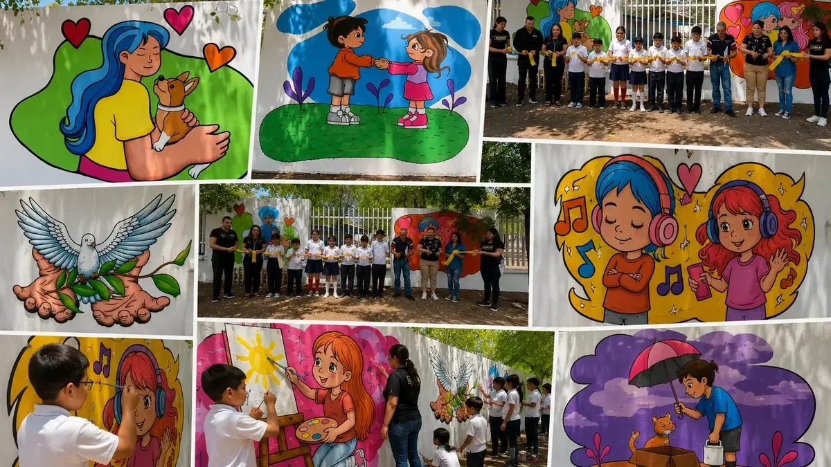 La obra "Caminando en tus zapatos" inspira a construir una comunidad más unida.