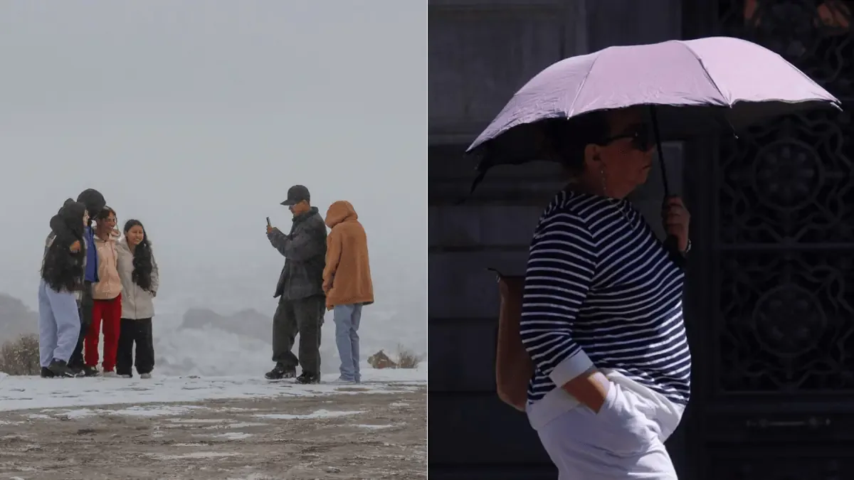 Nevadas y lluvias impactan al noroeste, mientras el resto de México experimenta calor inusual este domingo.