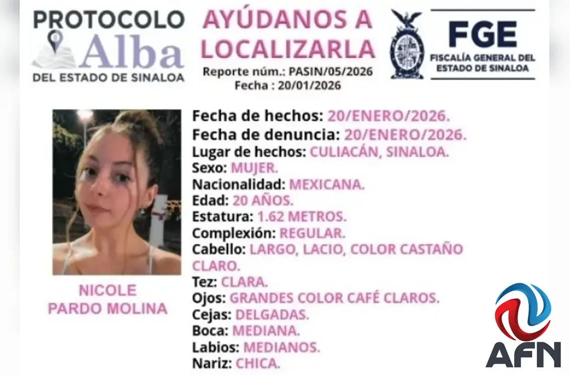 Nicole Pardo Molina durante su aparición después de ser liberada en Sinaloa.