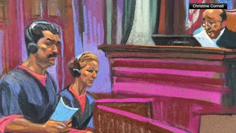 Nicolás Maduro en la corte federal de Manhattan durante su audiencia.