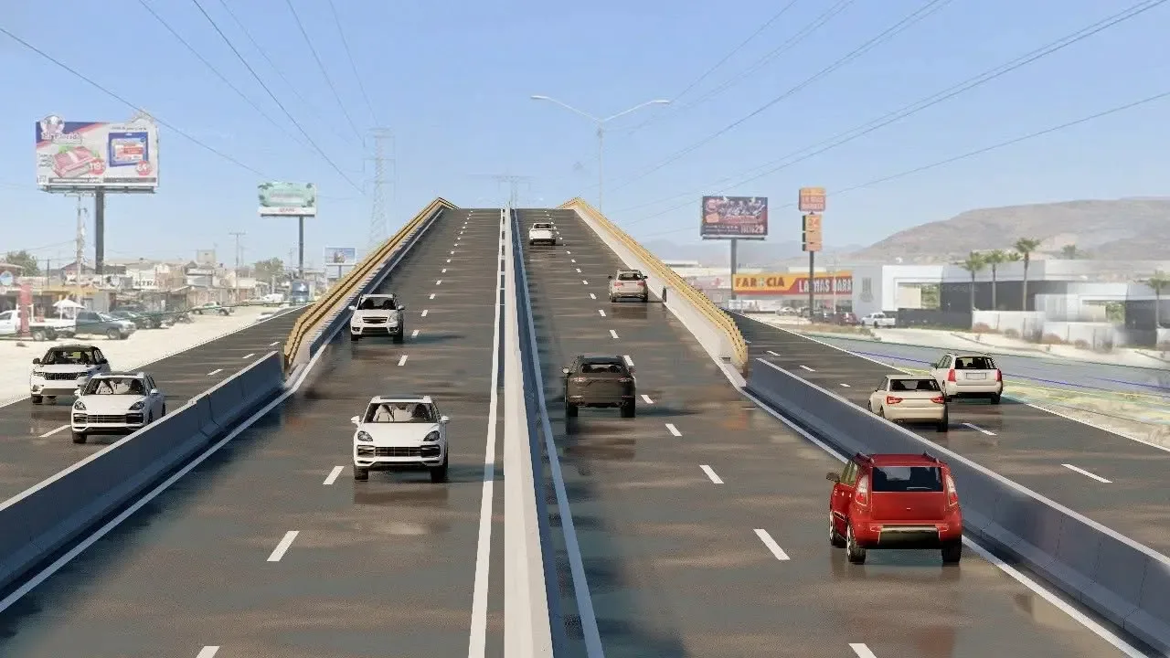 Nuevas mejoras anunciadas para el bulevar 2000 en Tijuana, incluyendo carriles y alumbrado.