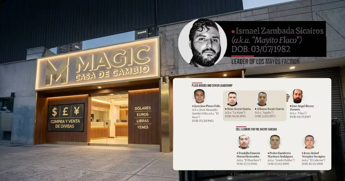 La OFAC vincula a la casa de cambio con el Cártel de Sinaloa y su facilitadora financiera.