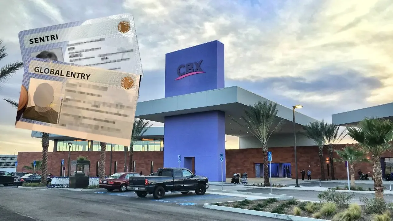 Oficiales de CBP realizan entrevistas de Global Entry en el Cross Border Express.