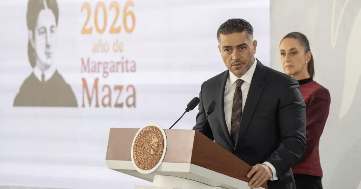Omar García Harfuch presenta resultados de seguridad en Baja California.