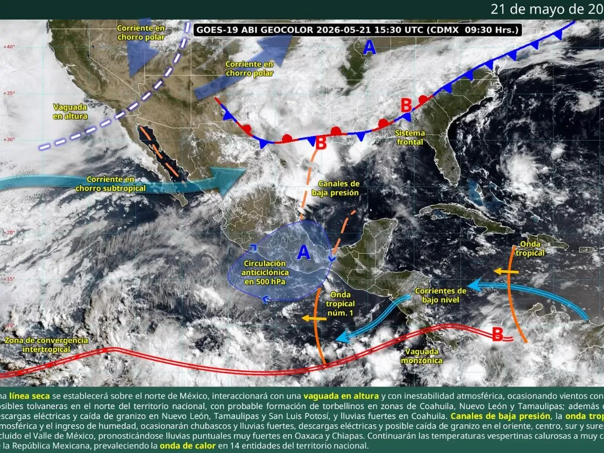 Se esperan lluvias fuertes y temperaturas altas en varios estados del país.