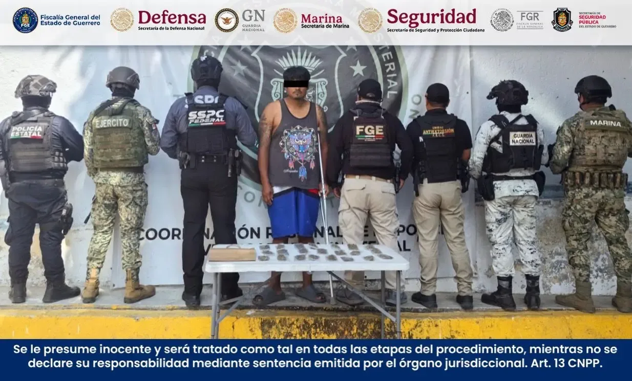 Operativo de la FGE en Acapulco resultó en la detención de Carlos “N”.