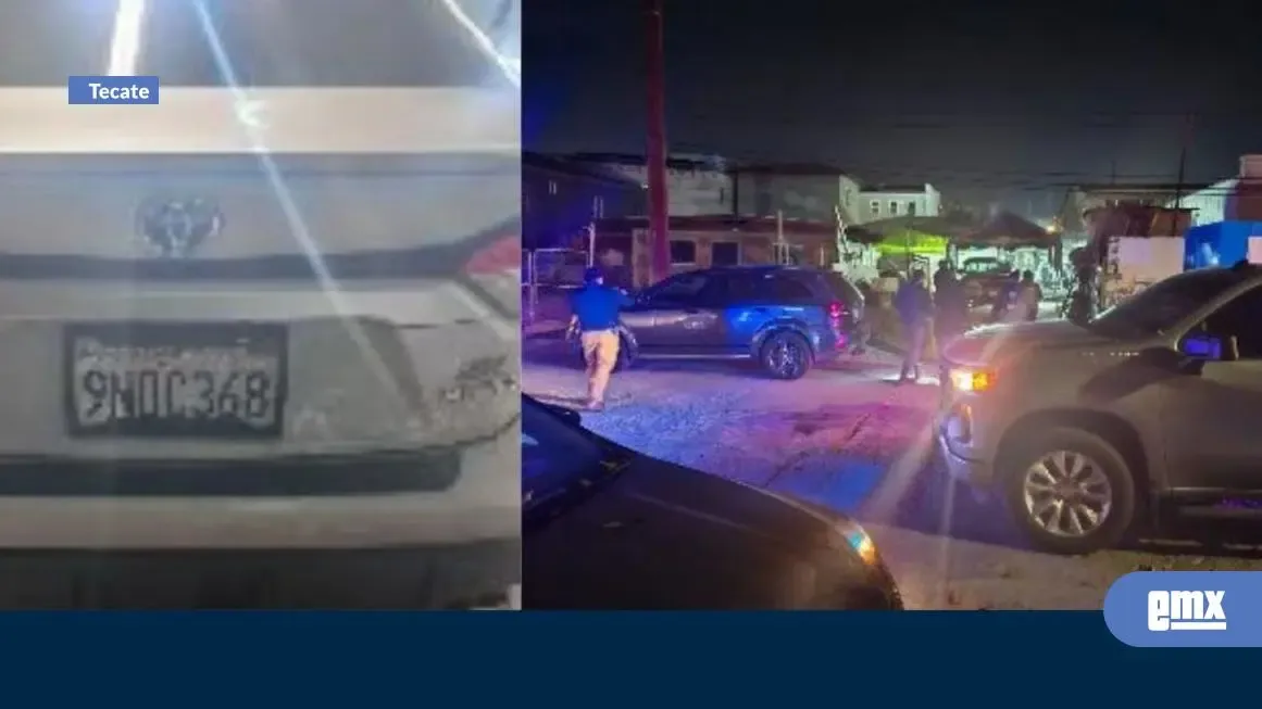 Operativo de la FGE en Tecate para asegurar vehículo implicado en delitos.