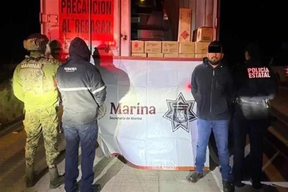 Operativo de la Marina en Empalme, Sonora, donde se aseguraron municiones.