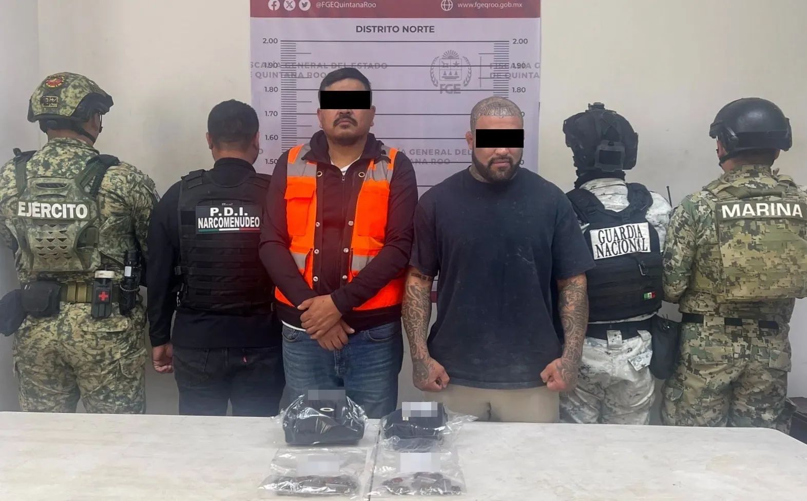 Operativo de la Policía de Investigación en Quintana Roo.