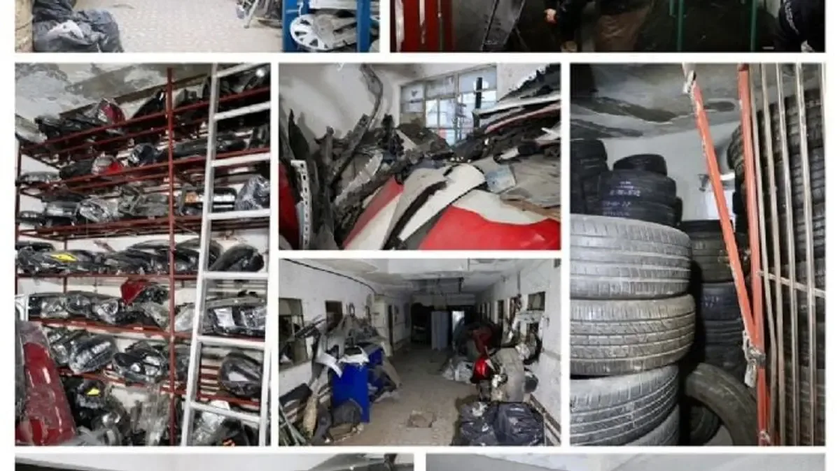 Operativo de la SSC en la Cuauhtémoc donde se aseguraron autopartes robadas.