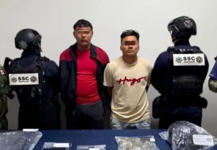 Operativo de seguridad en la colonia Miraflores de Cozumel.