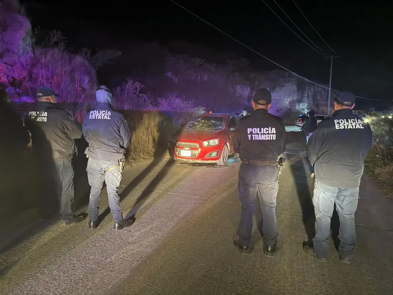 Operativo de seguridad tras el asesinato de un líder criminal en Tula de Allende.