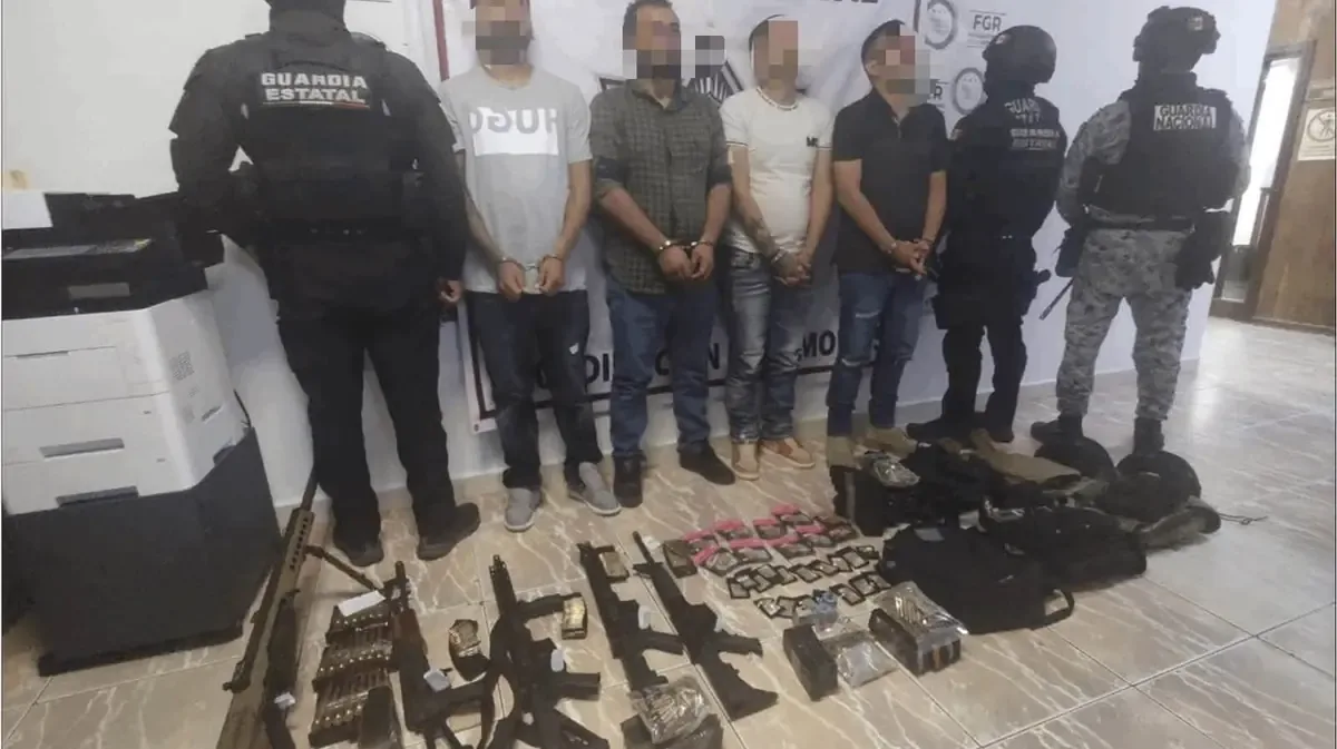 Detención de personas armadas con armas de fuego y asalto en Matamoros resalta seguridad en la región.