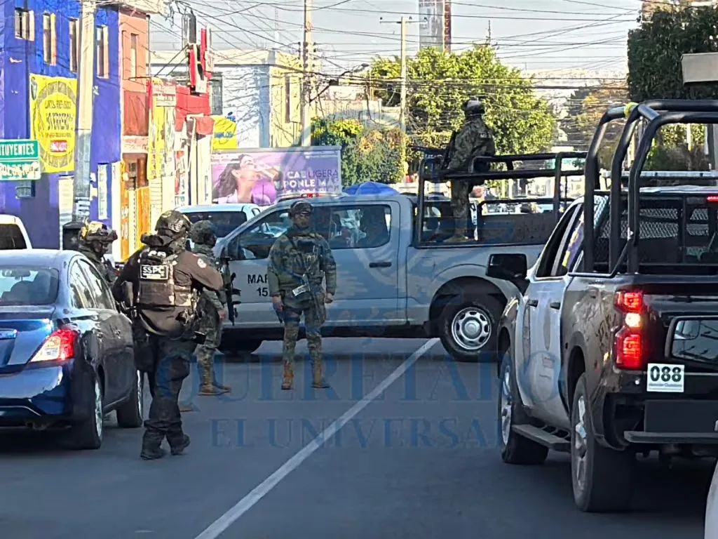 Operativo federal en la colonia Casa Blanca de Querétaro.
