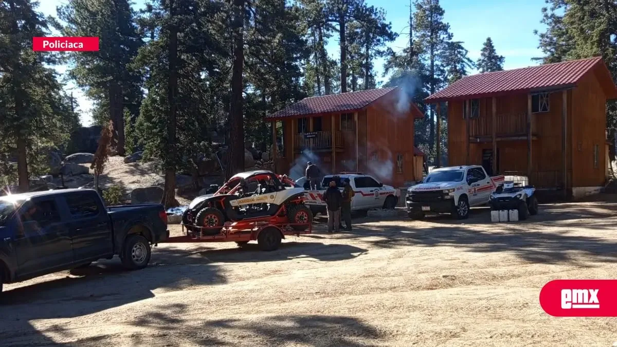 Operativos de búsqueda en la Sierra San Pedro Mártir por el joven Noé Valentín.