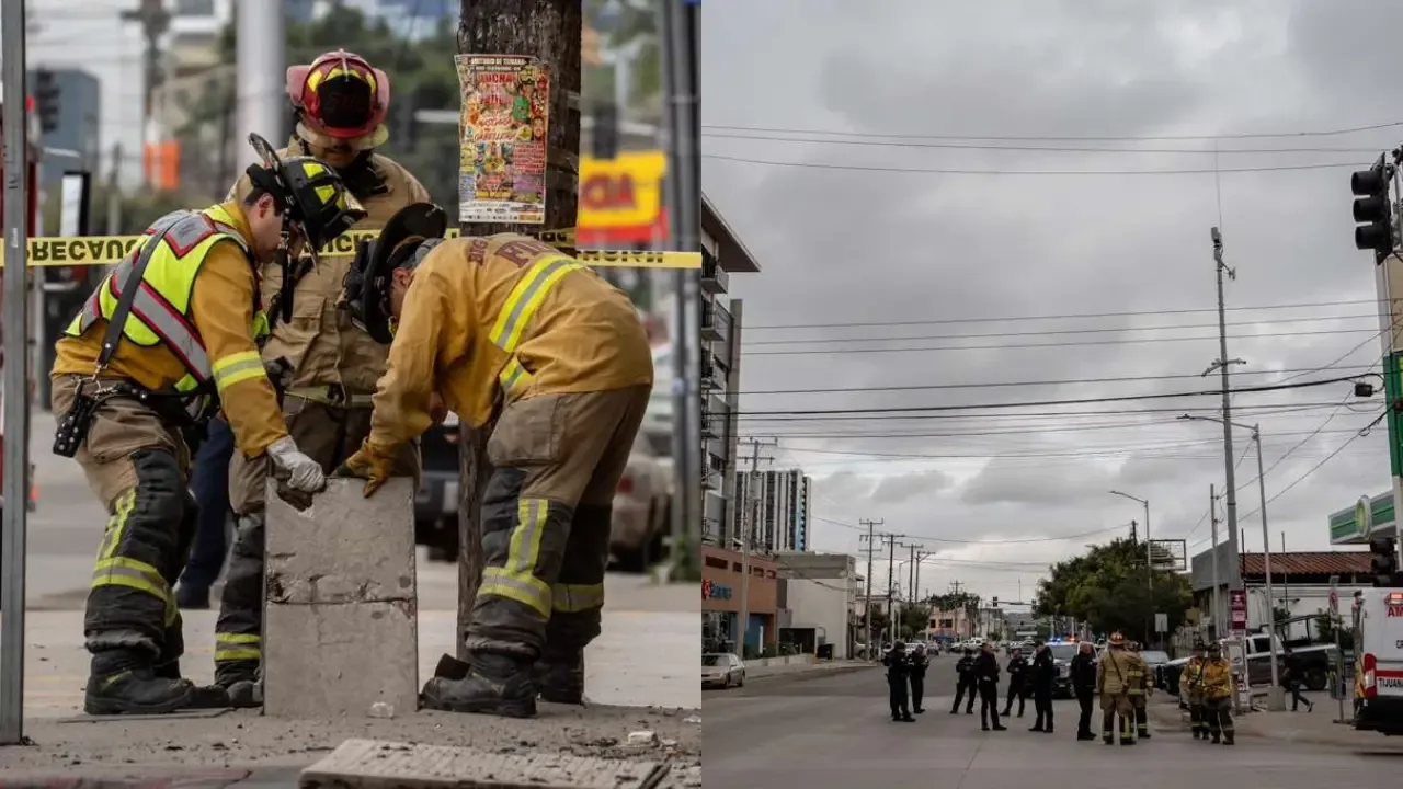 Operativos de emergencia tras explosiones de alcantarillas en Tijuana.