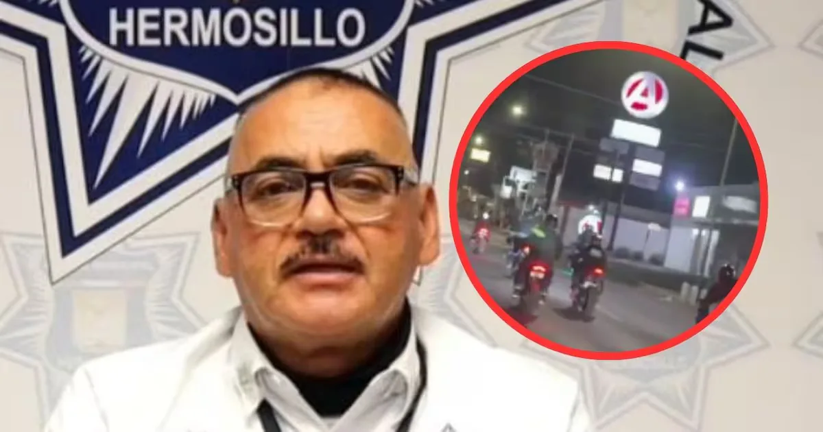 Operativos de seguridad del Tránsito de Hermosillo ante maniobras peligrosas de motociclistas.