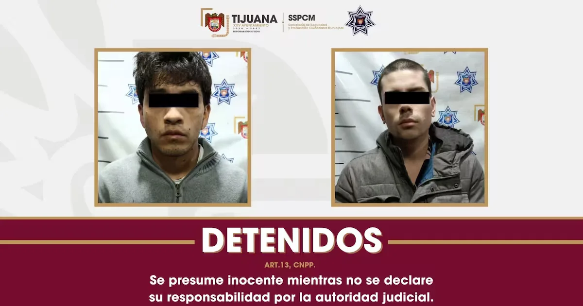 Operativos de seguridad en Tijuana detienen a jóvenes con armas de fuego.