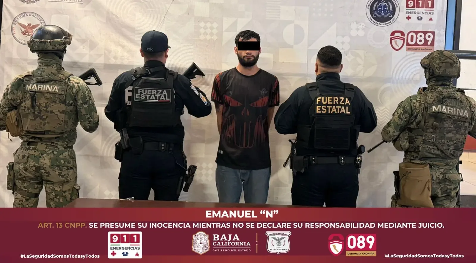 Operativos de seguridad resultan en la detención de un hombre buscado en Tijuana.