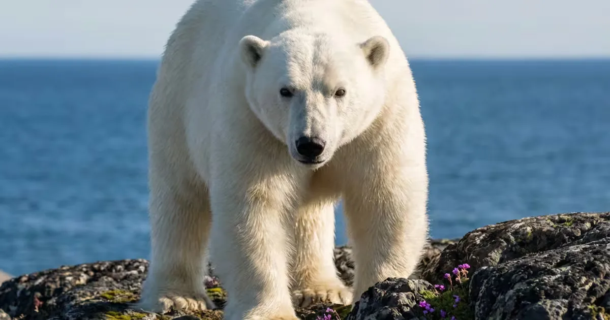Osos polares en Svalbard adaptándose a nuevas fuentes de alimentación.